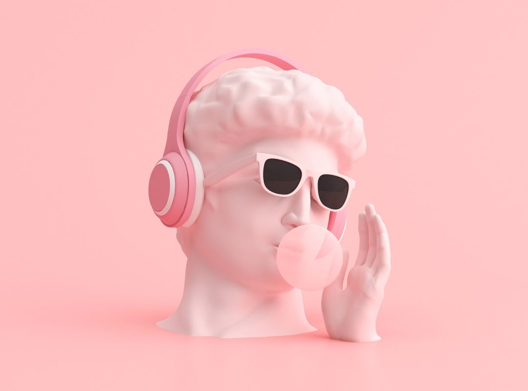 Headphones 3D Rendering